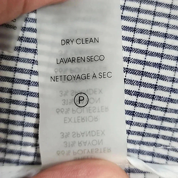 Women's Calvin Klein Printed Tie-Waist Pants, Navy Blue/White, Size 6, NWT - Picture 15 of 15